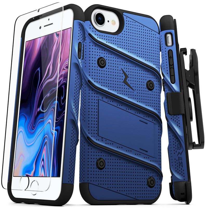 Load image into Gallery viewer, ZIZO BOLT Series Case for iPhone SE (3rd and 2nd gen)/8/7 - Blue &amp; Black
