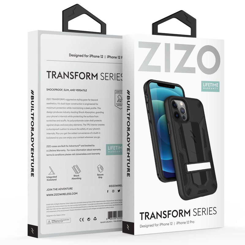 Load image into Gallery viewer, ZIZO TRANSFORM Series iPhone 12 / iPhone 12 Pro Case - Black
