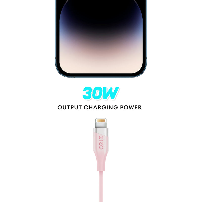 Load image into Gallery viewer, ZIZO PowerVault Cable USB-C to Lightning 6FT - Peach
