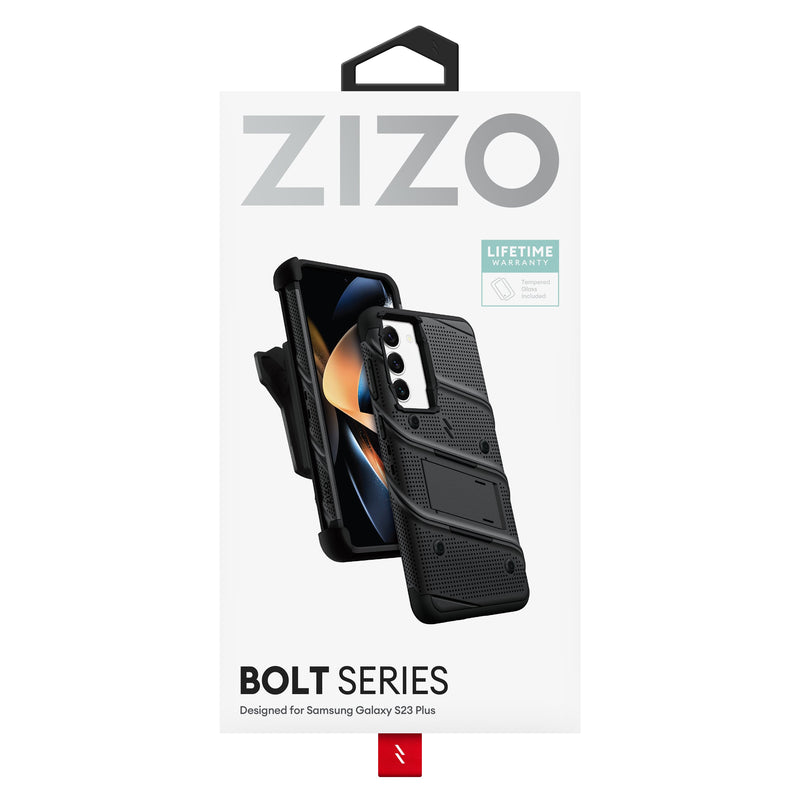 Load image into Gallery viewer, ZIZO BOLT Bundle Galaxy S23 Plus Case - Black
