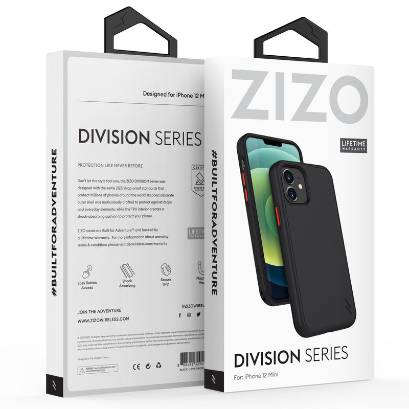 Load image into Gallery viewer, ZIZO DIVISION Series iPhone 12 Mini Case - Black
