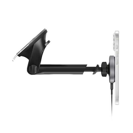 Nimbus9 Qi2 Wireless Charging Magnetic Phone Mount (Windshield/Dash) - Brushed Gray