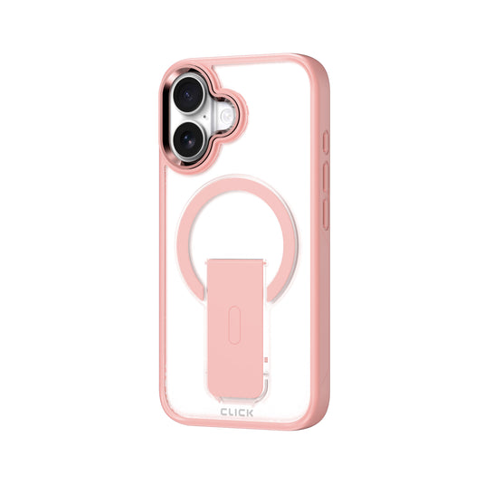 CLICK Latch Series iPhone 16 Plus Case - Clear Pink