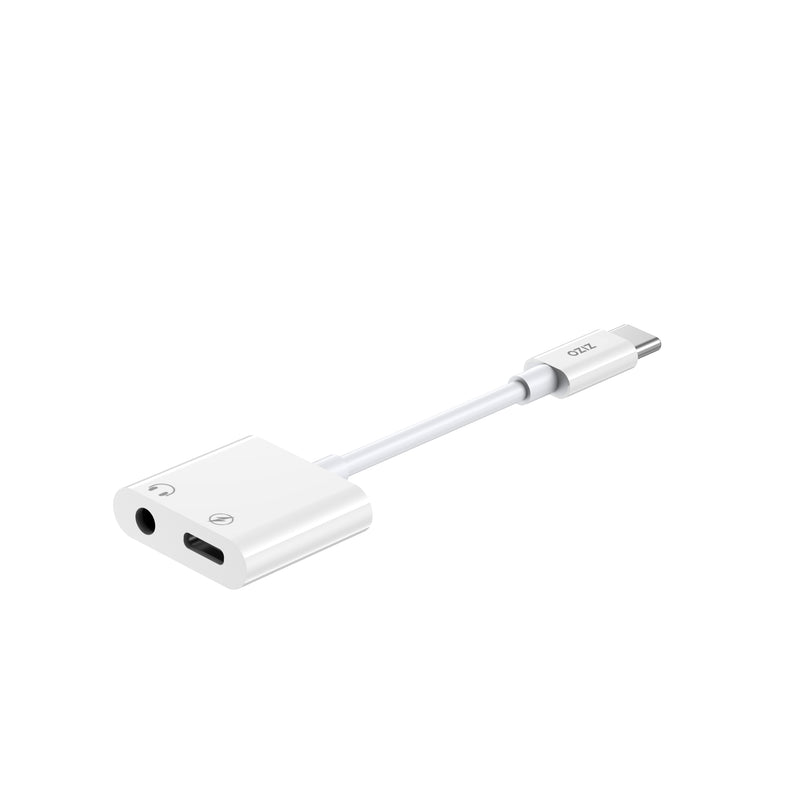 Load image into Gallery viewer, ZIZO Pulse USB-C to 3.5mm Audio Adapter with Charging Passthrough - White

