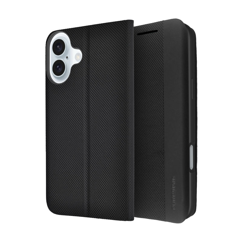 Load image into Gallery viewer, PureGear Express Folio Series iPhone 16 Plus Case - Black
