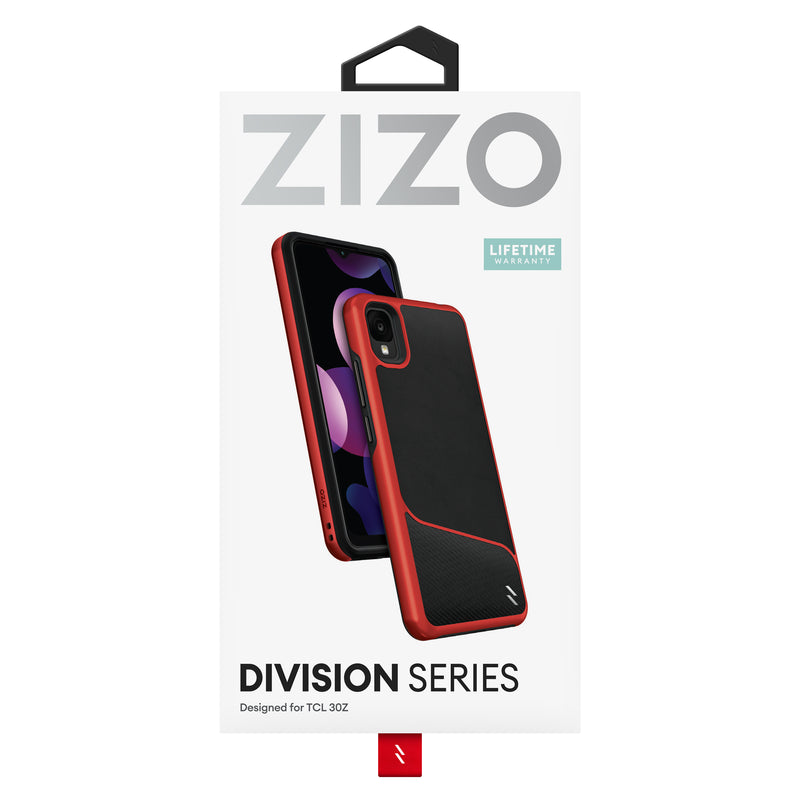 Load image into Gallery viewer, ZIZO DIVISION Series TCL 30 Z Case - Black &amp; Red
