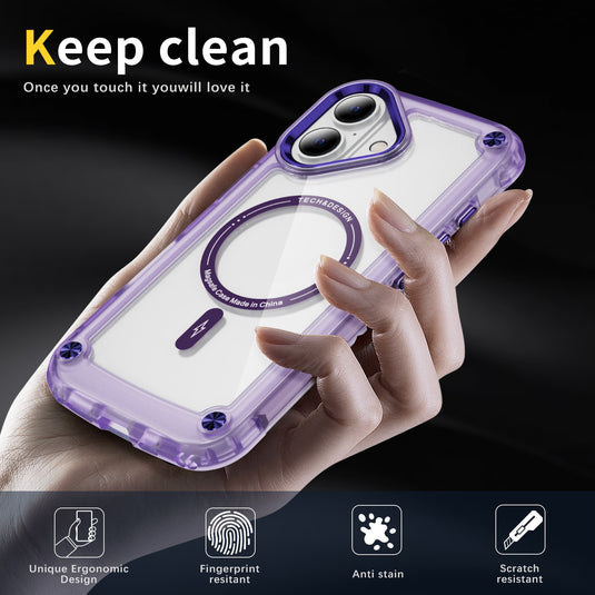 CLICK Edge Series iPhone 16 Case - Purple