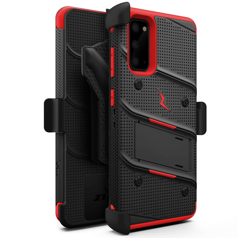 Load image into Gallery viewer, ZIZO BOLT Series Galaxy S20 Case - Black &amp; Red
