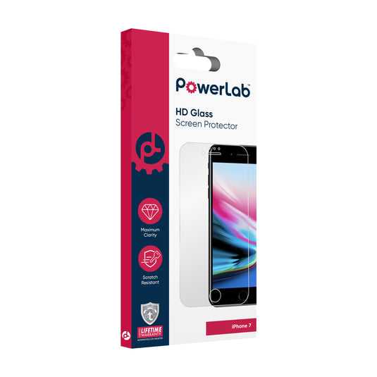 PowerLab HD Glass Screen Protector for iPhone SE - Clear