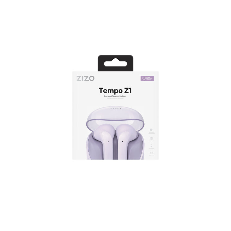 Load image into Gallery viewer, ZIZO Tempo Z1 Wireless Earbuds - Lilac
