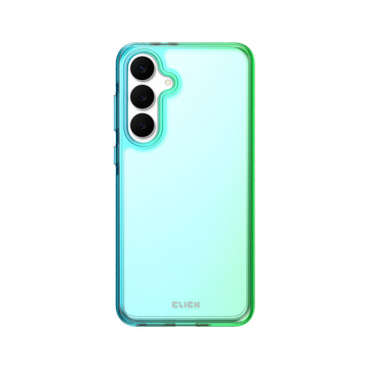 CLICK Clear Ombre Series Galaxy S25 FE Case - Green Blue