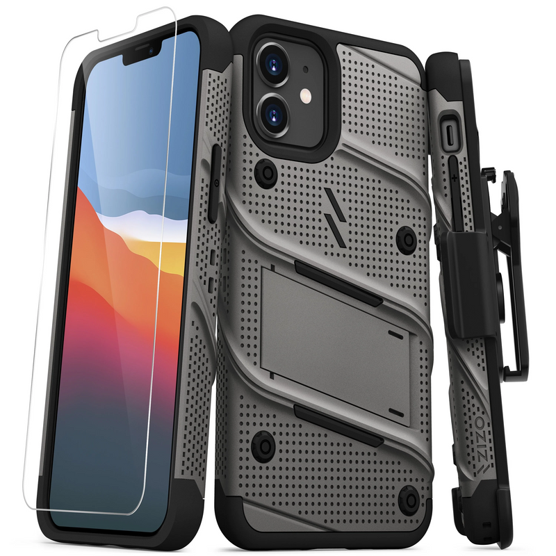 Load image into Gallery viewer, ZIZO BOLT Series iPhone 12 Mini Case - Gun Metal Gray
