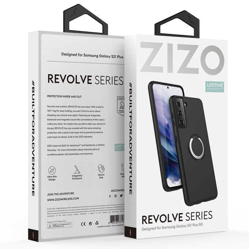 Load image into Gallery viewer, ZIZO REVOLVE Series Galaxy S21+ 5G Case - Magnetic Black
