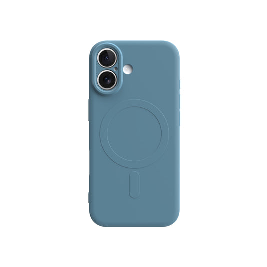 CLICK Slim Silicone MagSafe Series iPhone 17 Case - Blue