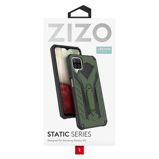 ZIZO STATIC Series Galaxy A12 Case - Army Green