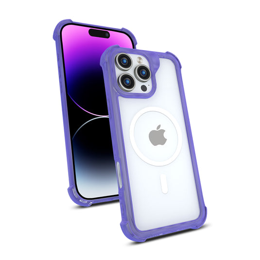 CLICK Clear Rugged MagSafe Series iPhone 16 Pro Case - Purple