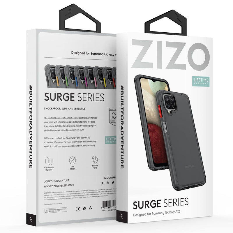 Load image into Gallery viewer, ZIZO SURGE Series Galaxy A12 Case - Smoke
