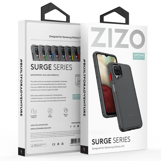 ZIZO SURGE Series Galaxy A12 Case - Smoke