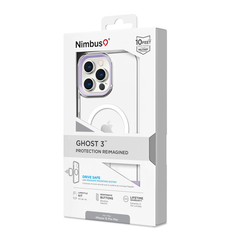 Load image into Gallery viewer, Nimbus9 Ghost 3 iPhone 15 Pro Max MagSafe Case - Clear Lilac
