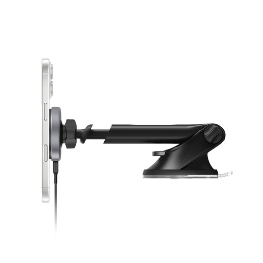 Nimbus9 Qi2 Wireless Charging Magnetic Phone Mount (Windshield/Dash) - Brushed Gray