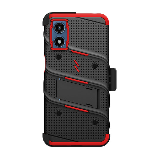 ZIZO BOLT Bundle moto g Play (2024) Case - Black / Red