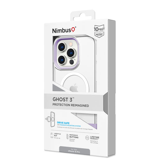 Nimbus9 Ghost 3 iPhone 15 Pro MagSafe Case - Clear Lilac