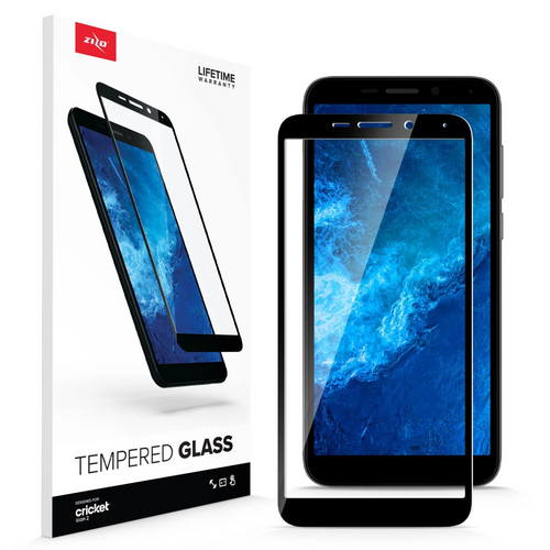 ZIZO TEMPERED GLASS Screen Protector for Cricket Icon 2 - Black