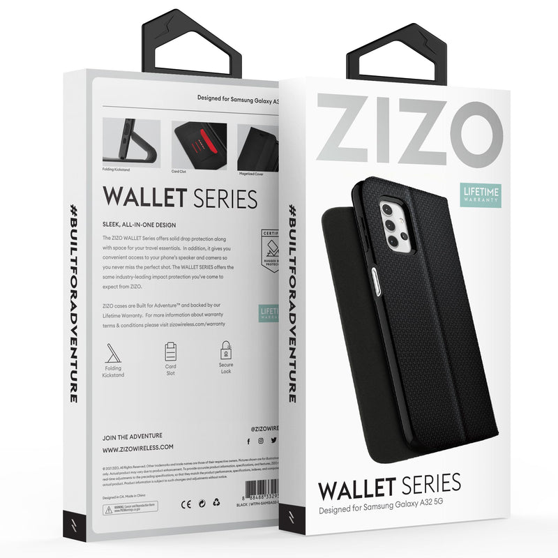 Load image into Gallery viewer, ZIZO WALLET Series Galaxy A32 5G Case - Black
