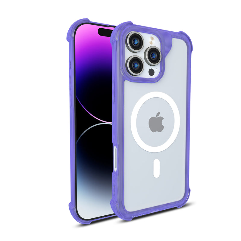 Load image into Gallery viewer, CLICK Clear Rugged MagSafe Series iPhone 16 Pro Case - Purple
