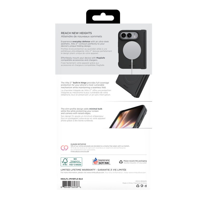 Load image into Gallery viewer, Nimbus9 Alto Foldable iPhone Duo MagSafe Case - Black

