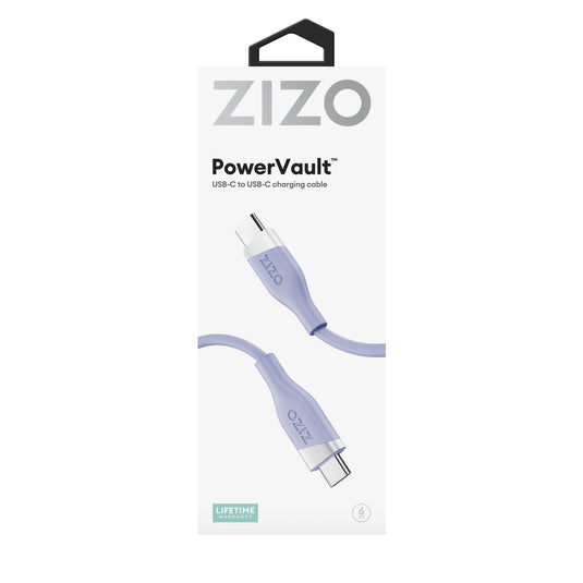 ZIZO PowerVault Cable USB-C to USB-C 6FT - Purple