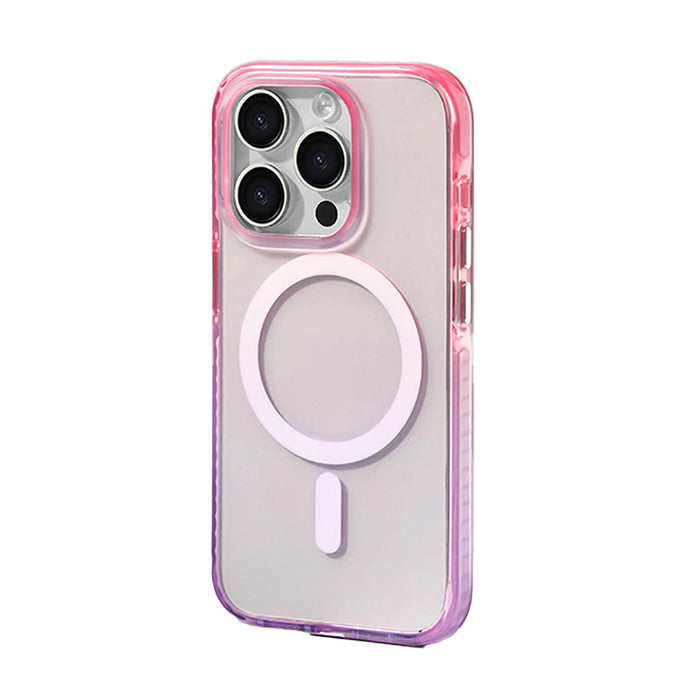 Load image into Gallery viewer, CLICK Clear Ombre MagSafe Series iPhone 16 Pro Case - Pink Purple
