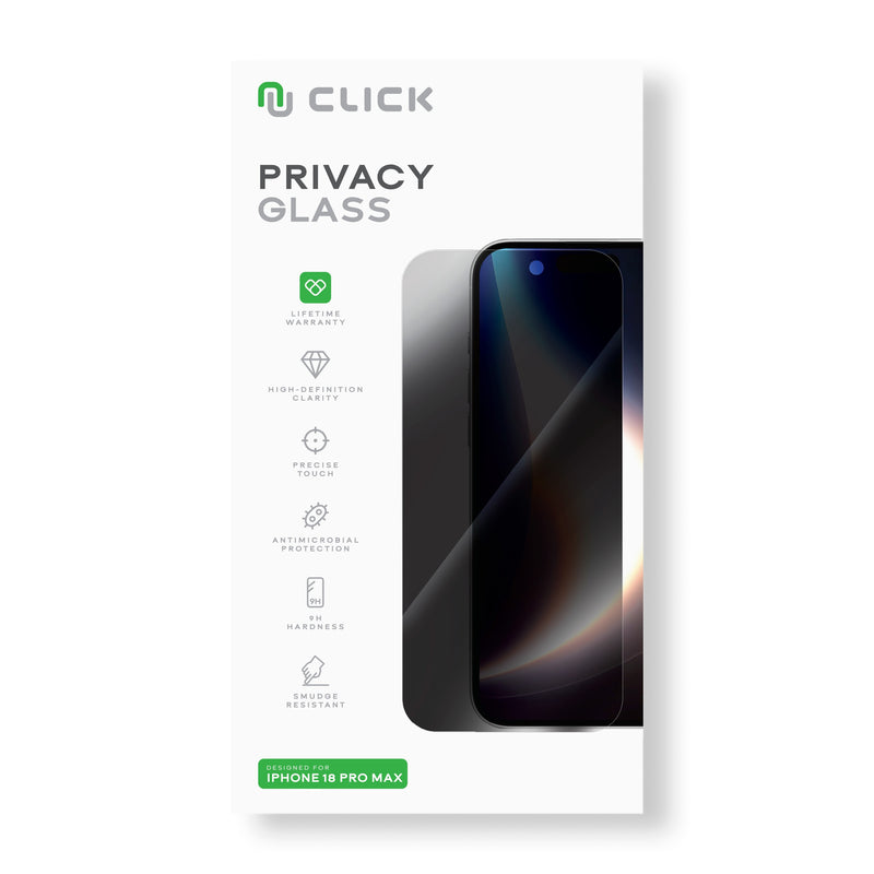 Load image into Gallery viewer, CLICK Privacy Shield Screen Protector for iPhone 18 Pro Max / 17 Pro Max - Privacy
