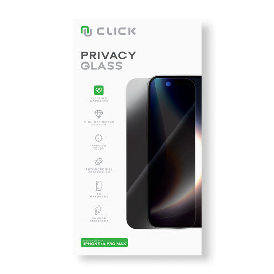 CLICK Privacy Shield Screen Protector for iPhone 18 Pro Max / 17 Pro Max - Privacy