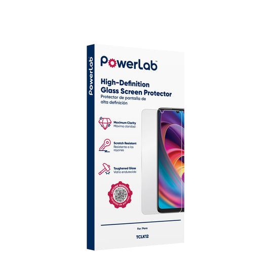 PowerLab HD Glass Screen Protector for TCL K33 5G - Clear