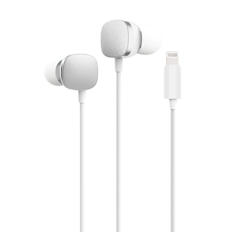 Load image into Gallery viewer, ZIZO Wired Lightning Headphones MFI - White
