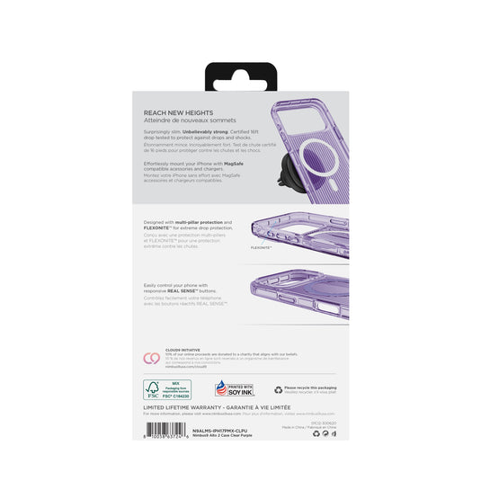 Nimbus9 Alto 2 iPhone 17 Pro Max MagSafe Case - Clear Purple