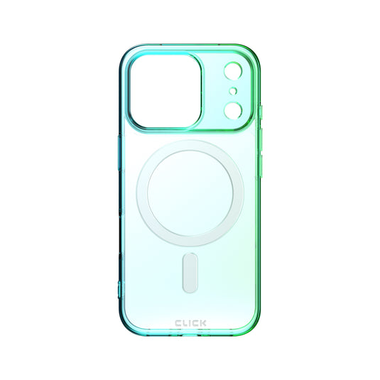 CLICK Clear Ombre MagSafe Series iPhone 18 Pro Case - Green Blue