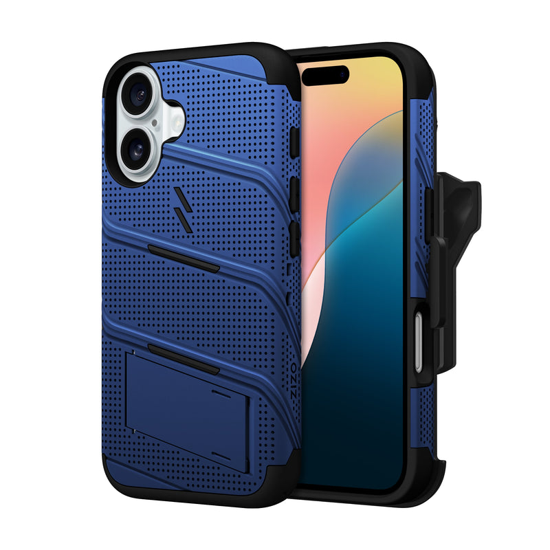 Load image into Gallery viewer, ZIZO BOLT Bundle iPhone 16 Case - Blue
