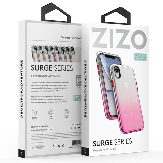 ZIZO SURGE Series iPhone XR Case - Pink Glitter