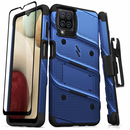 ZIZO BOLT Series Galaxy A12 Case - Blue & Black
