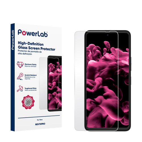 PowerLab HD Glass Screen Protector for T-Mobile REVVL 7 Pro - Clear