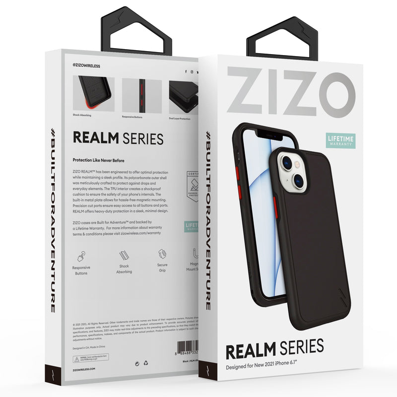 Load image into Gallery viewer, ZIZO REALM Series iPhone 13 Case - Black
