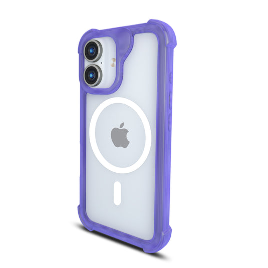 CLICK Clear Rugged MagSafe Series iPhone 16 Case - Purple