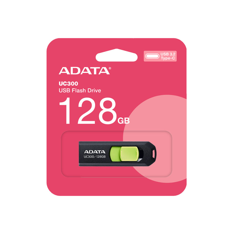 Load image into Gallery viewer, ADATA UC300 USB 3.2 / 128GB Type C Flash Drive - Black
