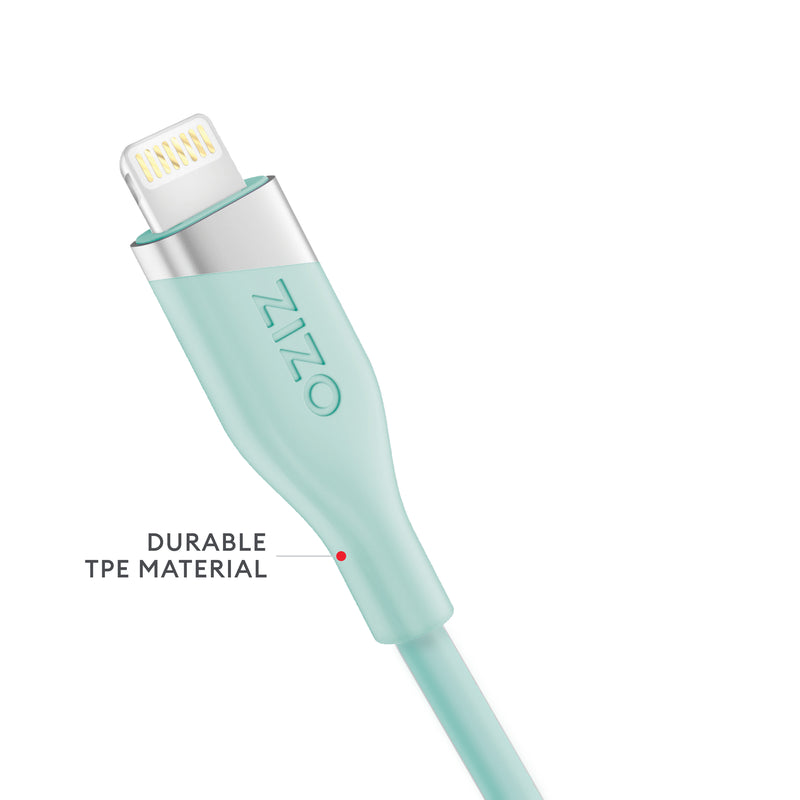 Load image into Gallery viewer, ZIZO PowerVault Cable USB-C to Lightning 6FT - Teal
