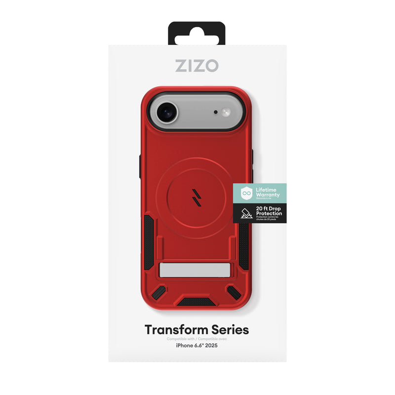 Load image into Gallery viewer, ZIZO TRANSFORM Series iPhone 17 Air MagSafe Case - Red
