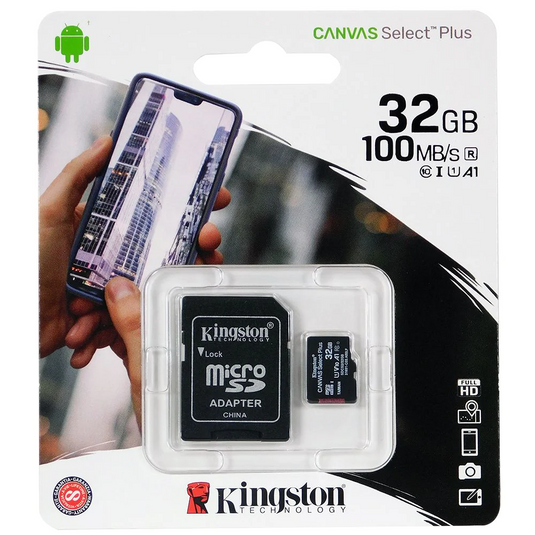 Kingston 32GB microSD Canvas Select Plus Memory Card + Adapter (SDCS2/32GB)