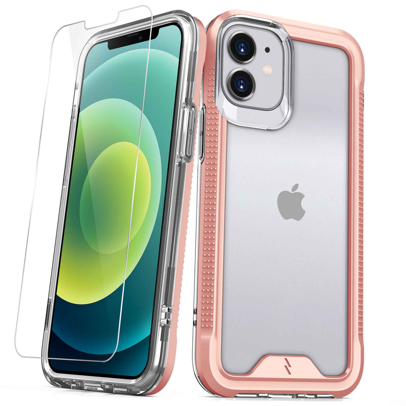 Load image into Gallery viewer, ZIZO ION Series iPhone 12 Mini Case - Rose Gold &amp; Clear
