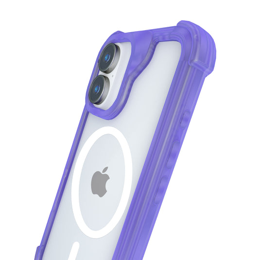 CLICK Clear Rugged MagSafe Series iPhone 16 Case - Purple